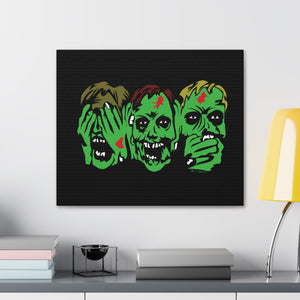 3 Zombies Canvas Print (Various Sizes)