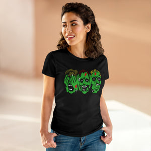 3 Zombies Women's Cotton Tee