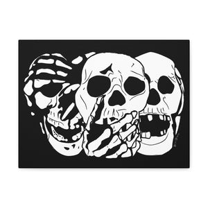 3 Skulls Canvas Print (Various Sizes)