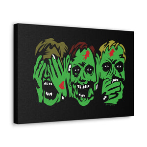 3 Zombies Canvas Print (Various Sizes)