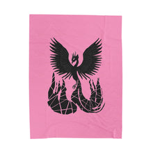 Load image into Gallery viewer, Phoenix Velveteen Plush Blanket (Pink) (Various Sizes)