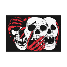 Load image into Gallery viewer, 3 Skulls (With Red) Poster (Various Sizes)