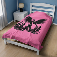 Load image into Gallery viewer, Phoenix Velveteen Plush Blanket (Pink) (Various Sizes)