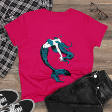 Load image into Gallery viewer, Mermaid Women&#39;s Cotton Tee (Various Colors)