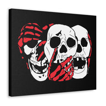 Load image into Gallery viewer, 3 Skulls (With Red) Canvas Print (Various Sizes)