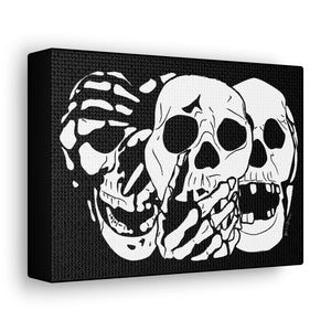 3 Skulls Canvas Print (Various Sizes)