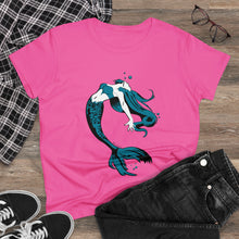 Load image into Gallery viewer, Mermaid Women&#39;s Cotton Tee (Various Colors)