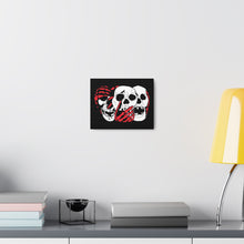 Load image into Gallery viewer, 3 Skulls (With Red) Canvas Print (Various Sizes)