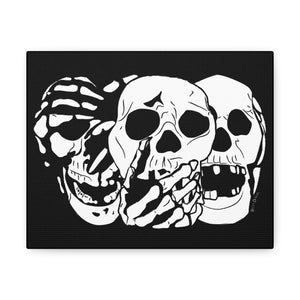 3 Skulls Canvas Print (Various Sizes)