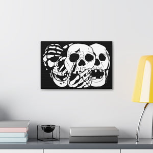 3 Skulls Canvas Print (Various Sizes)