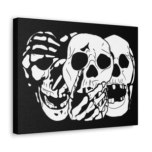 3 Skulls Canvas Print (Various Sizes)