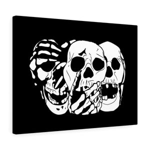 3 Skulls Canvas Print (Various Colors)