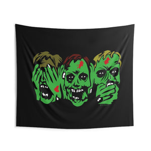 3 Zombies Wall Tapestry (Various Sizes)