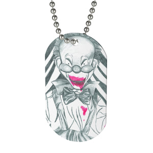 Clown Doll Dog Tag Necklace