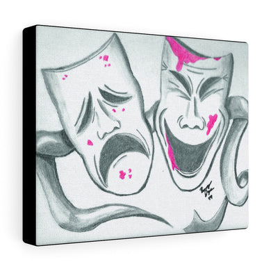 Theater Masks 10″ × 8″ Canvas Print