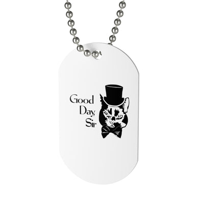Good Day Cat Dog Tag Necklace