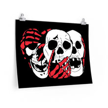 Load image into Gallery viewer, 3 Skulls (With Red) Poster (Various Sizes)
