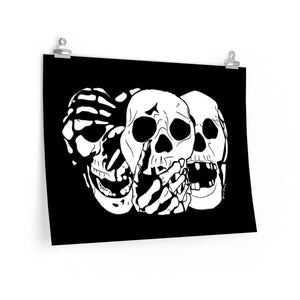 3 Skulls Poster (Various Sizes)
