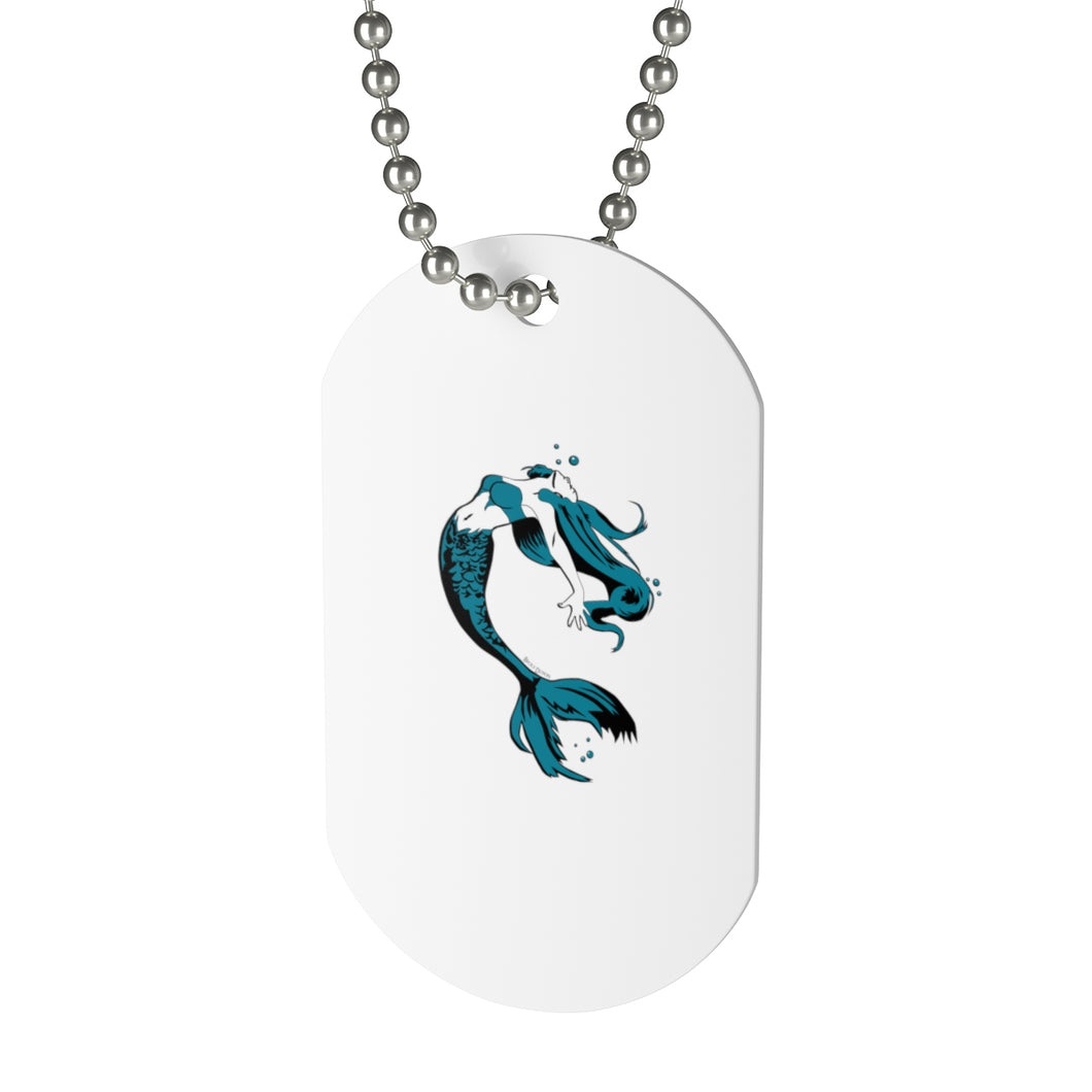 Mermaid Dog Tag Necklace