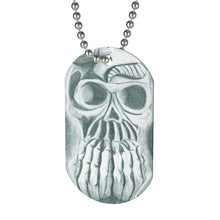 Load image into Gallery viewer, Skull in Hands Dog Tag Necklace