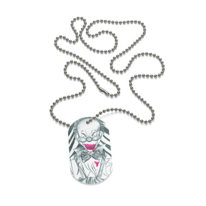 Clown Doll Dog Tag Necklace